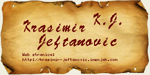 Krasimir Jeftanović vizit kartica
